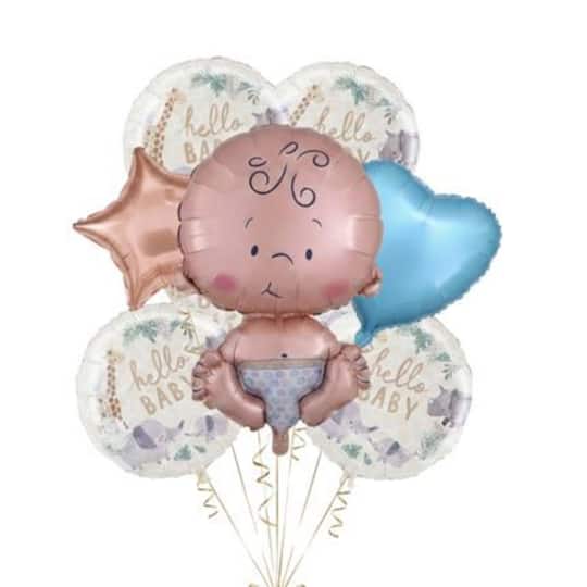 Hello Baby Foil Balloon Bundle